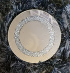 6" Crushed Crystal Mirror Plate - KJ's Sizzling Scentz