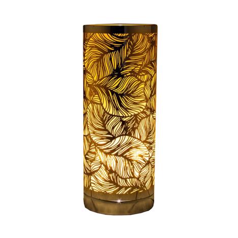 Tall Amber Leaf Design Electric Aroma Lamp - KJ's Sizzling Scentz