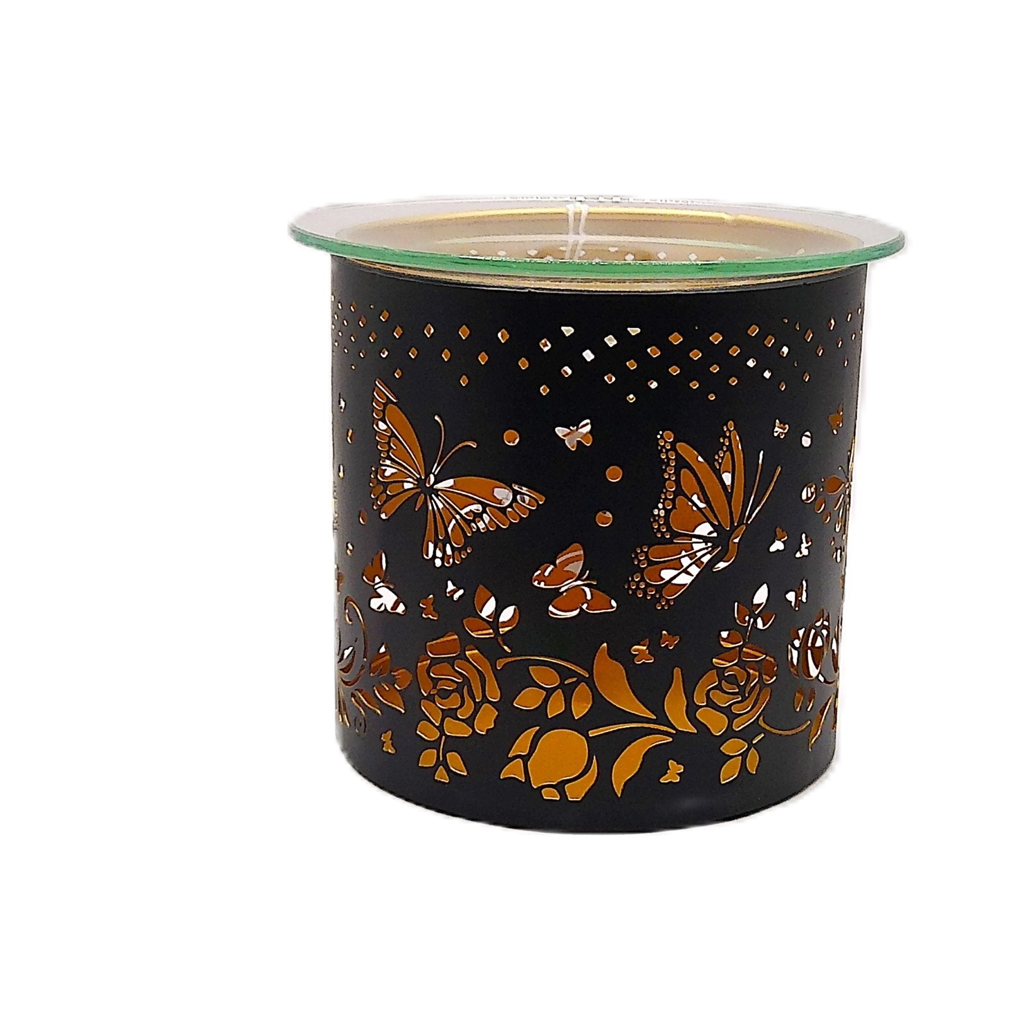 Golden, diverse Black & White designed Aroma T Light Burners - KJ's Sizzling Scentz