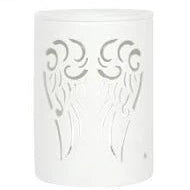 Ceramic White Angel Wings Tea-Light Burner - KJ's Sizzling Scentz