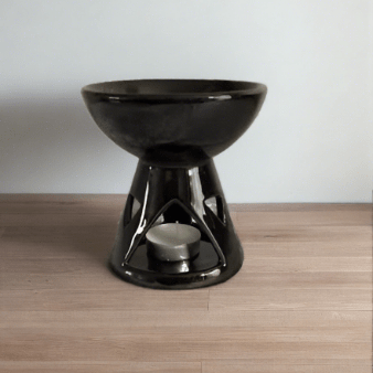 Black Geometric Tea-Light Burner - KJ's Sizzling Scentz