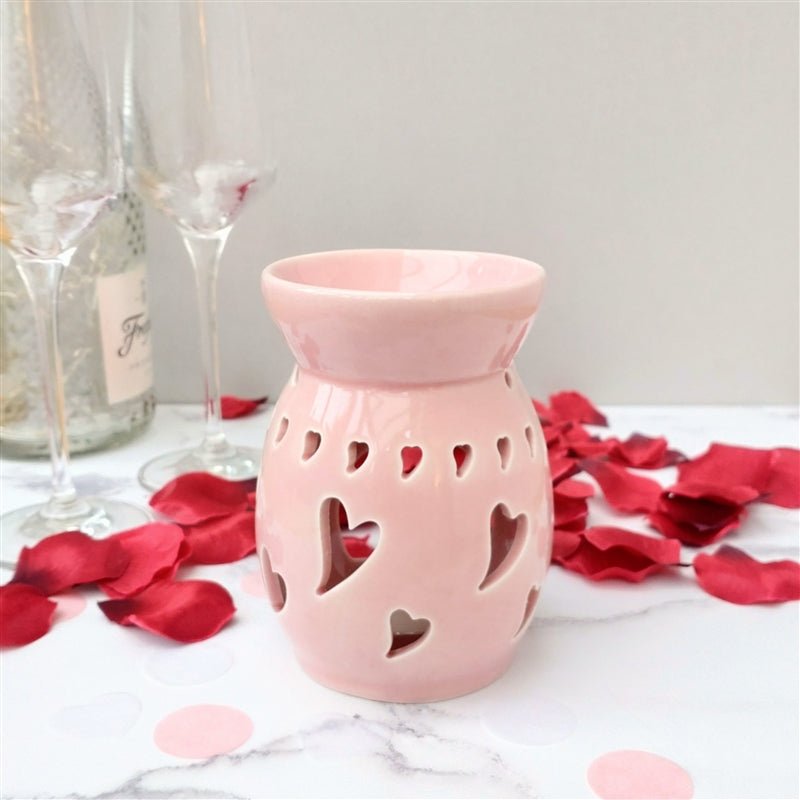 "Pink Ceramic Multi Heart" - KJ's Sizzling Scentz