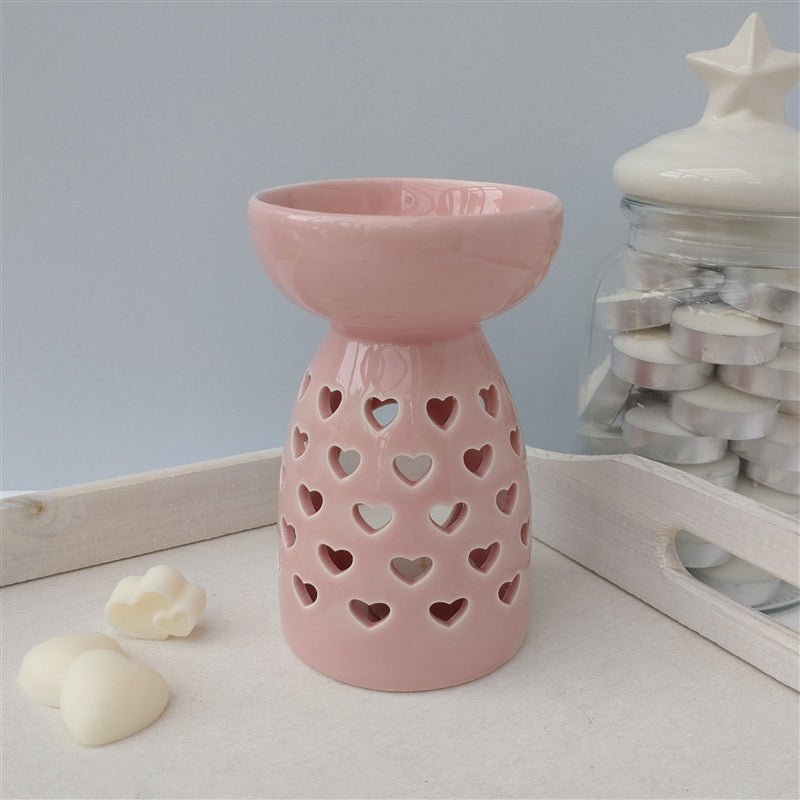 "Deep Dish Pink Ceramic Hearts" - KJ's Sizzling Scentz