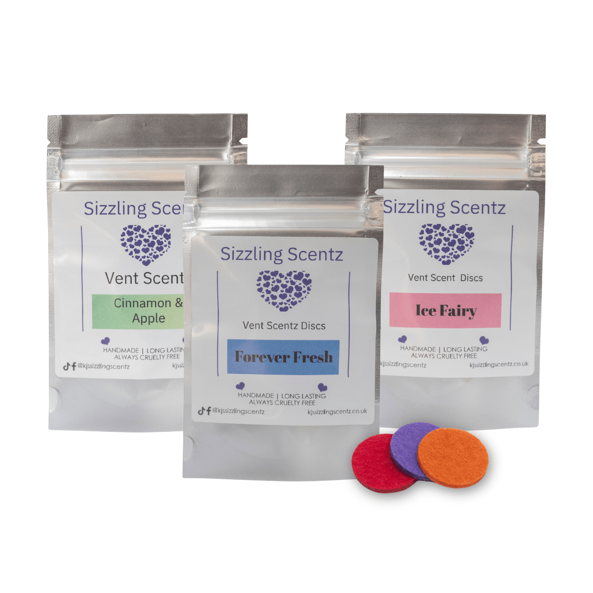 Car Vent Scentz Disc - Pack of 3 - KJ's Sizzling Scentz