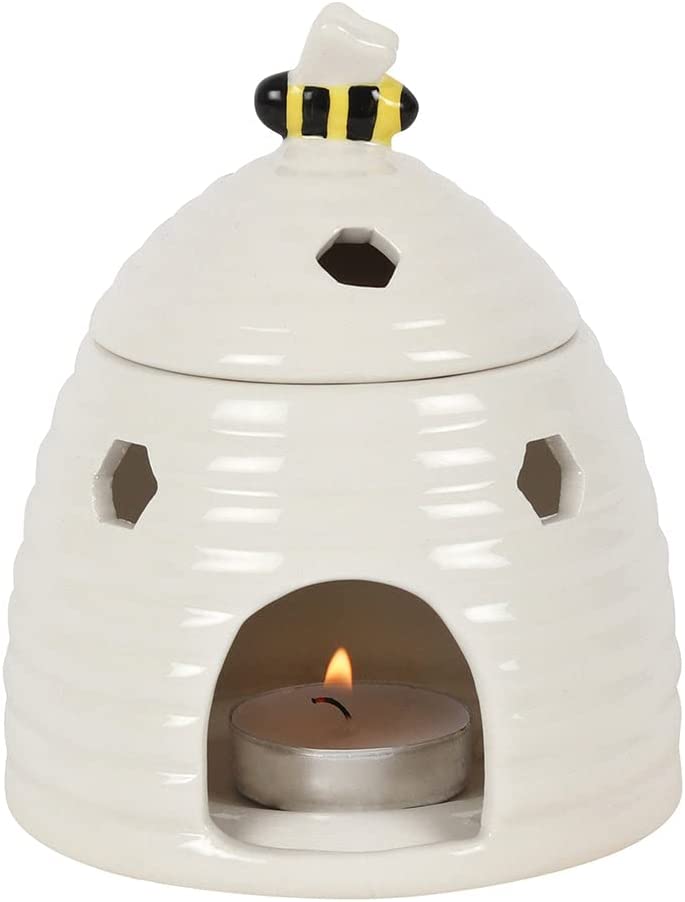 White Beehive Tea-Light Burner - KJ's Sizzling Scentz