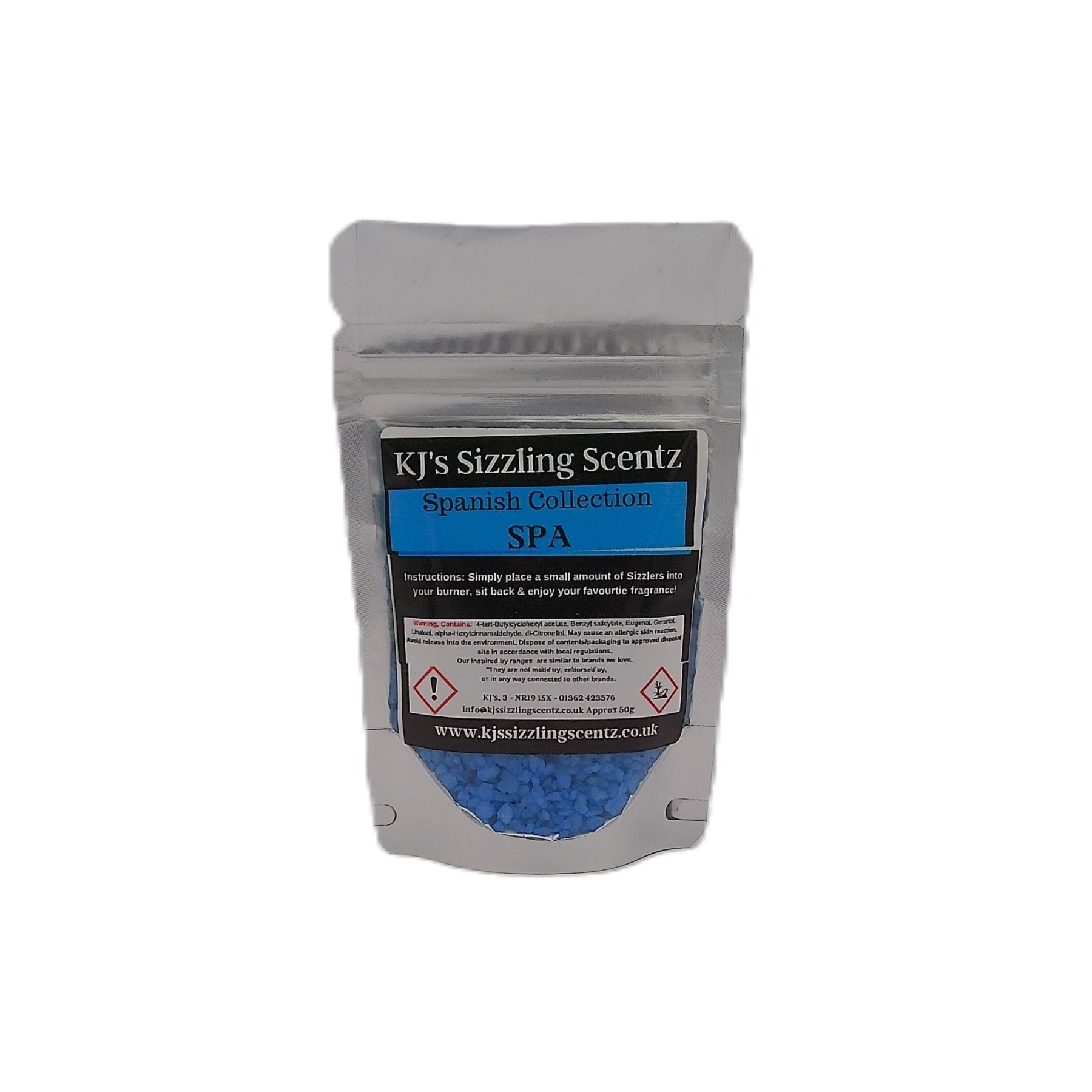 New Spanish Fragranced Highly Fragranced Sizzlers 6x50g bags - KJ's Sizzling Scentz