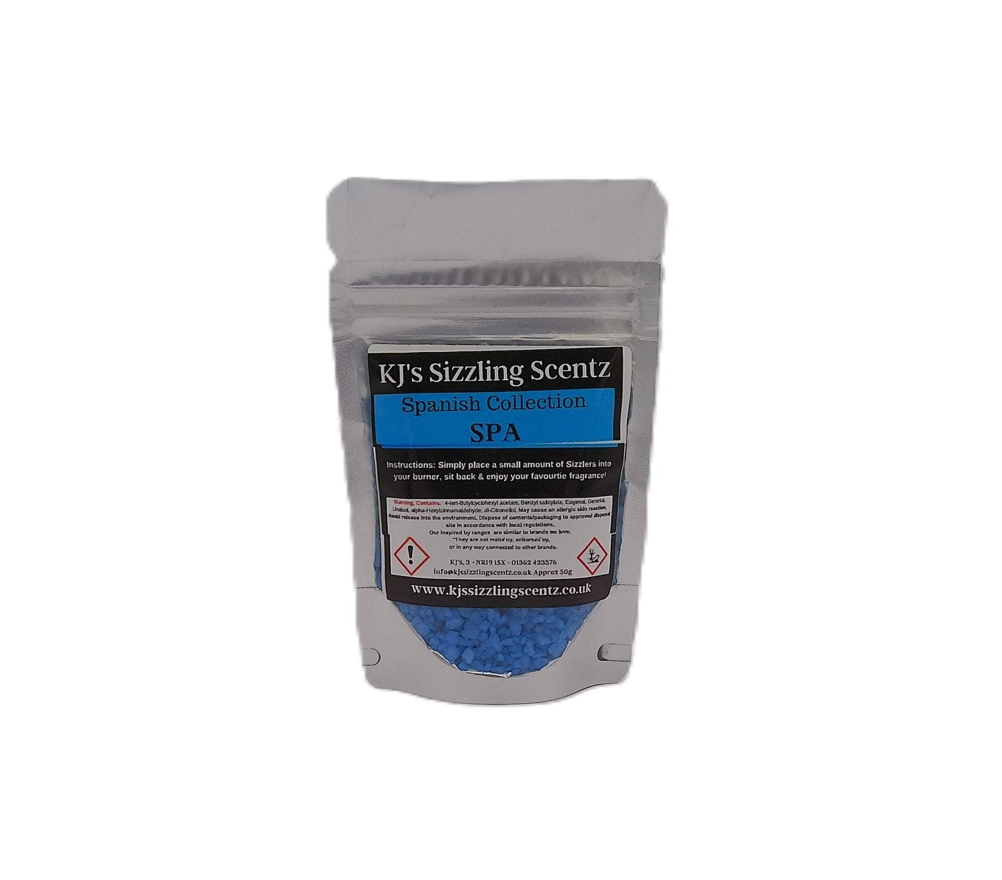 New Spanish Fragranced Highly Fragranced Sizzlers 6x50g bags - KJ's Sizzling Scentz