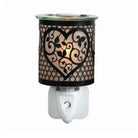 Black Heart Design 13cm Plug in Aroma lamp - KJ's Sizzling Scentz