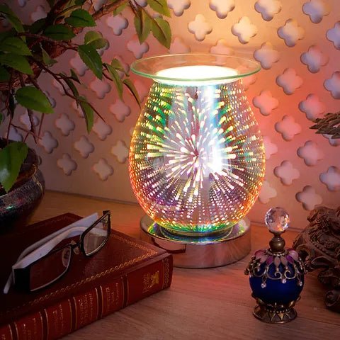 Touch Silver Fireworks Electric Aroma Lamp - KJ's Sizzling Scentz