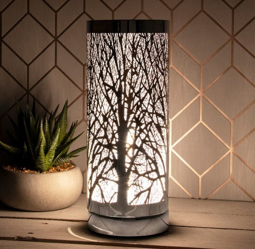 Silver Tree Touch Aroma Lamp - KJ's Sizzling Scentz