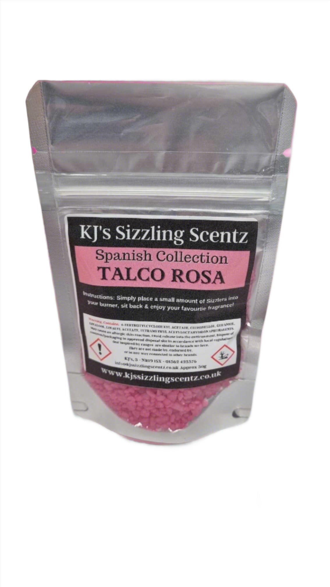Spanish Fragranced Sizzlers - Talco Rosa KJ's Sizzling Scentz