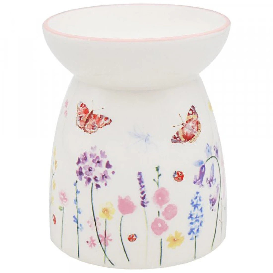 Ceramic Butterfly Garden Tea - Light Burner - KJ's Sizzling Scentz