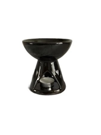 Black Geometric Tea-Light Burner - KJ's Sizzling Scentz