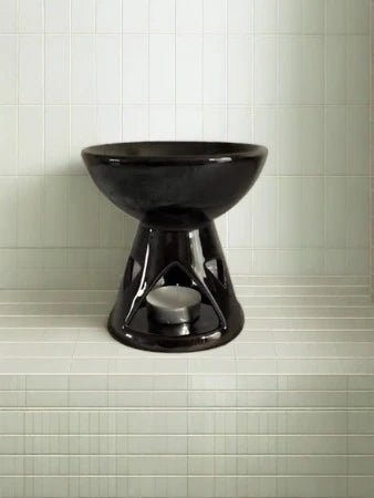 Black Geometric Tea-Light Burner - KJ's Sizzling Scentz