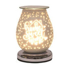 Satin "Home Sweet Home Electric Aroma Lamp. Touch Control - KJ's Sizzling Scentz