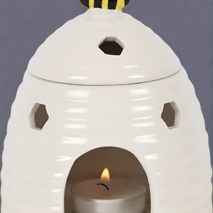 White Beehive Tea-Light Burner - KJ's Sizzling Scentz