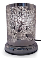 Touch Silver Silhouette Tree Of Life Stag Electric Aroma Lamp - KJ's Sizzling Scentz