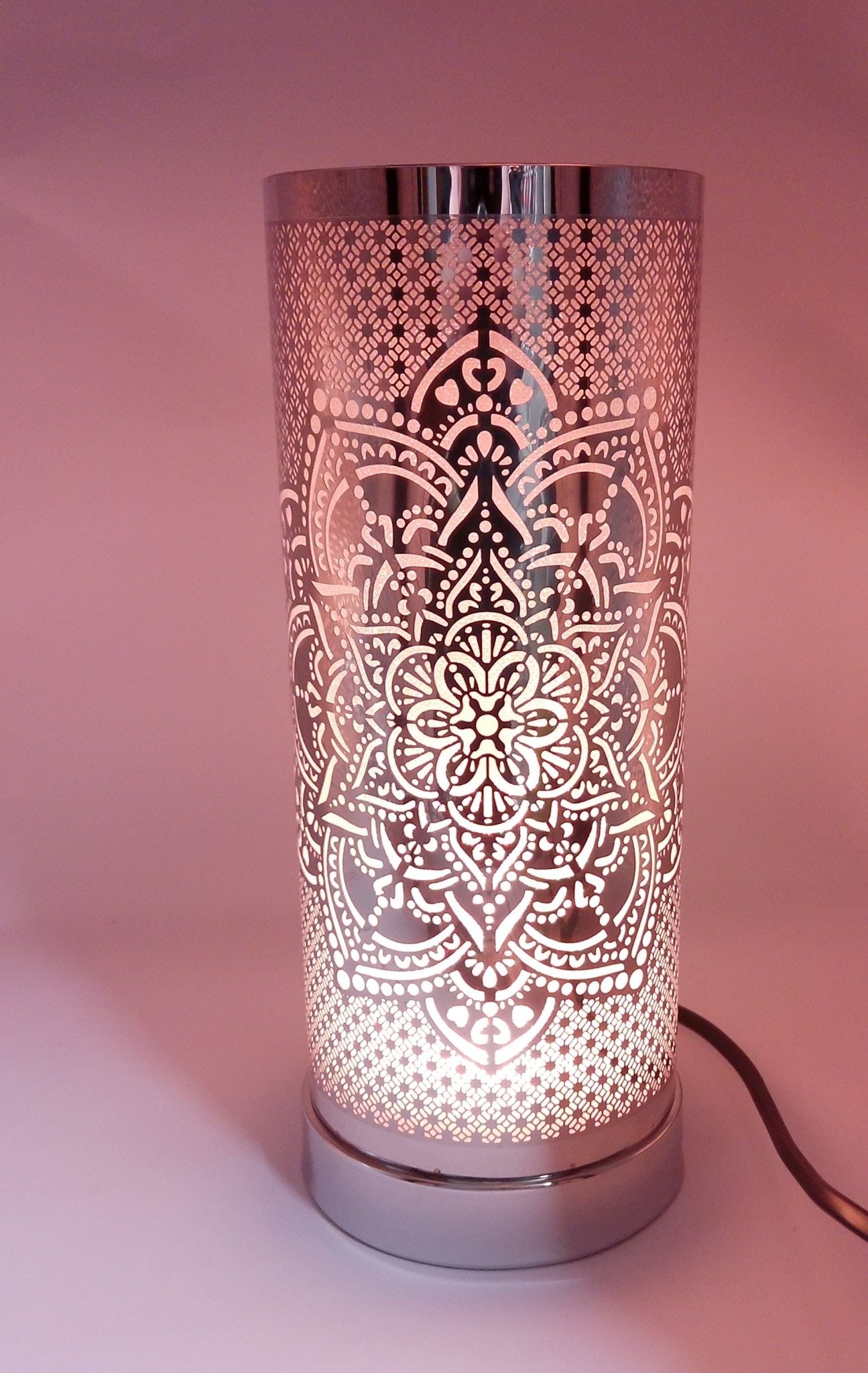 Mandala Rose LED Colour Changing Aroma Lamp - KJ's Sizzling Scentz