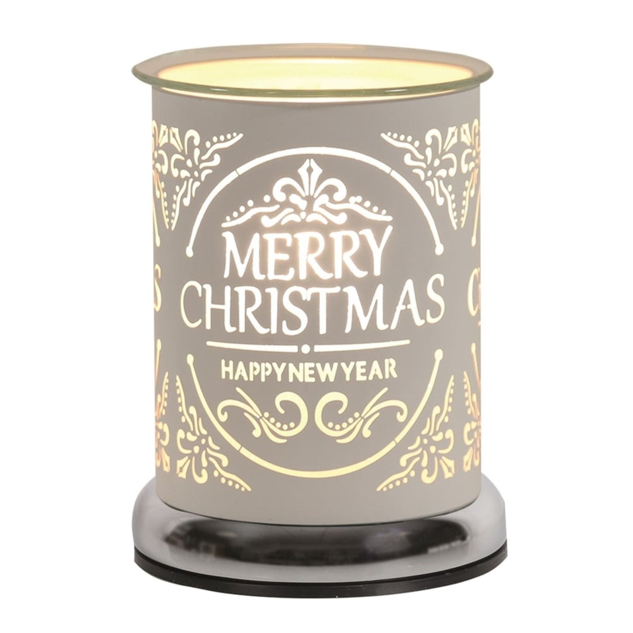 Festive Merry Christmas Touch Controlled Electric Aroma Lamp - KJ's Sizzling Scentz