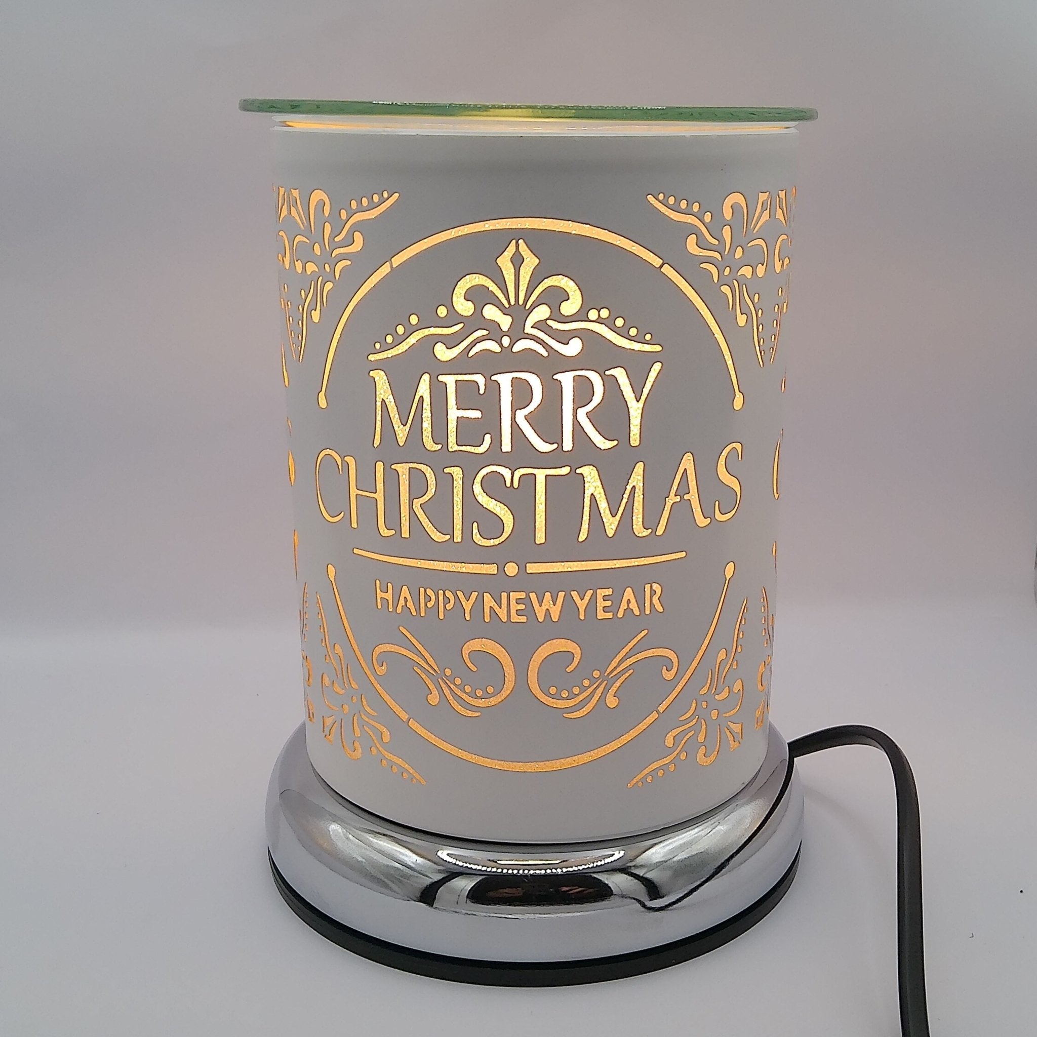 Festive Merry Christmas Touch Controlled Electric Aroma Lamp - KJ's Sizzling Scentz