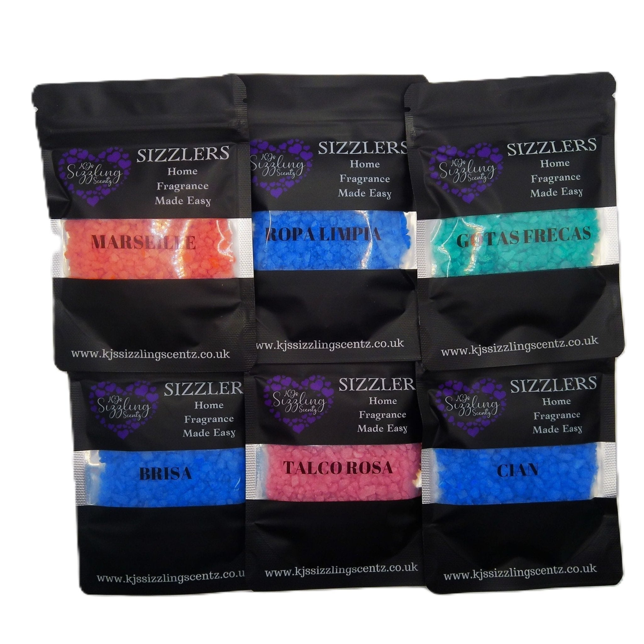 Spanish Fragranced Sizzlers x6 Bundle 1 - KJ's Sizzling Scentz