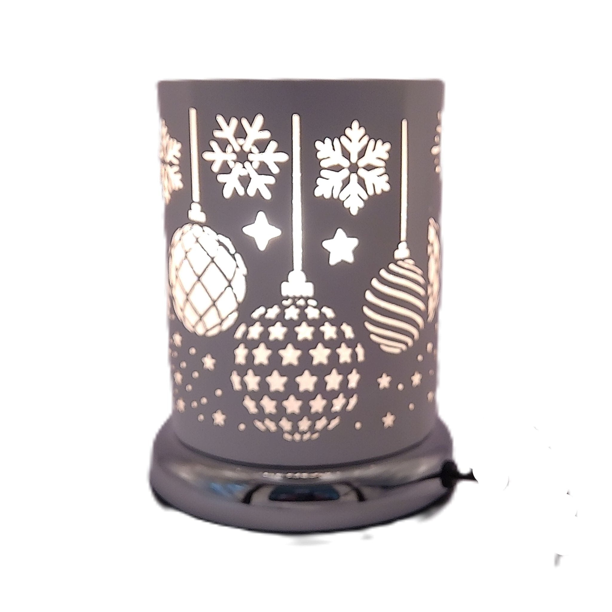 Festive Bauble Cylinder Touch Controlled Electric Aroma Lamp - KJ's Sizzling Scentz