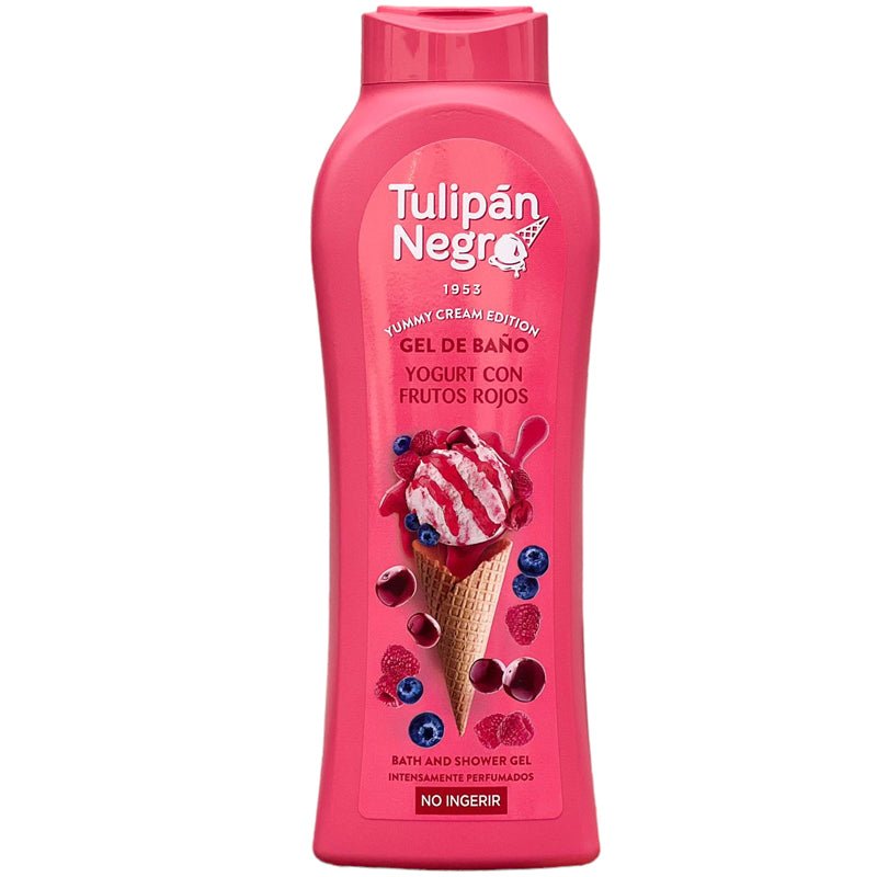 Tulipan Negro Bath & Shower Gel 650ml Red Fruit Yoghurt - Yummy Cream Edition - KJ's Sizzling Scentz